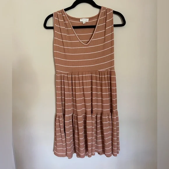 See You Monday Dresses | See You Monday Los Angeles Striped Tiered Sleeveless Dress, Size S | Color: Orange | Size: S | Grogers021's Closet